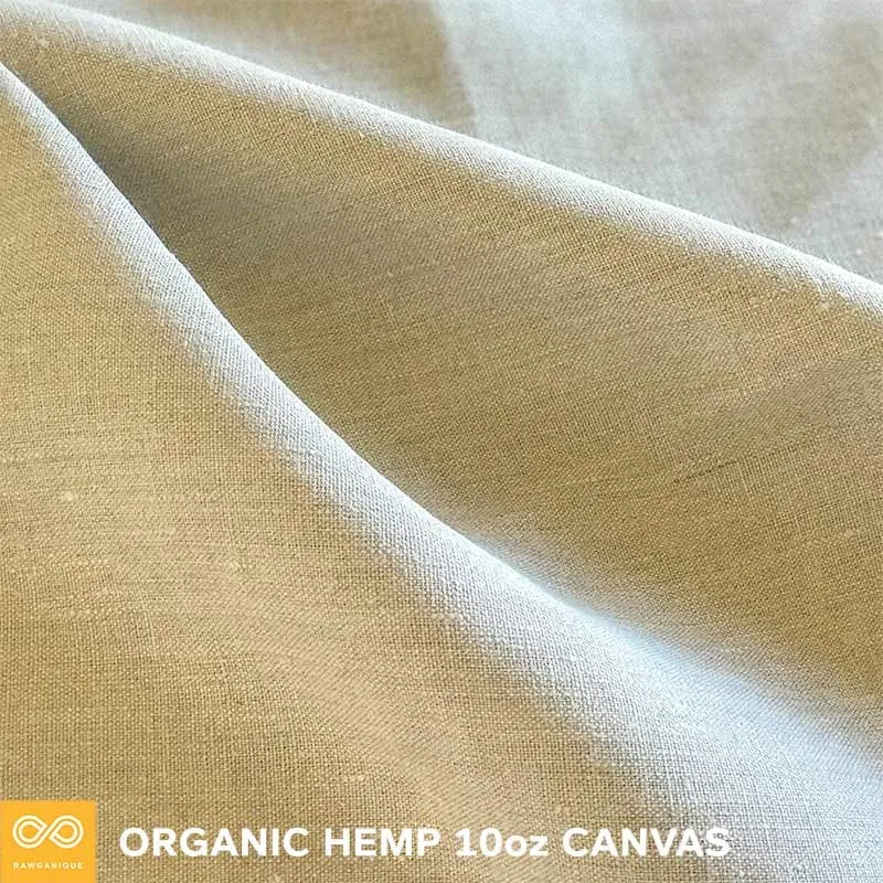 10oz 100% Organic Hemp Fabric By The Yard Natural, Black Platinum (SEQUOIA) j(100% Biodegradable)