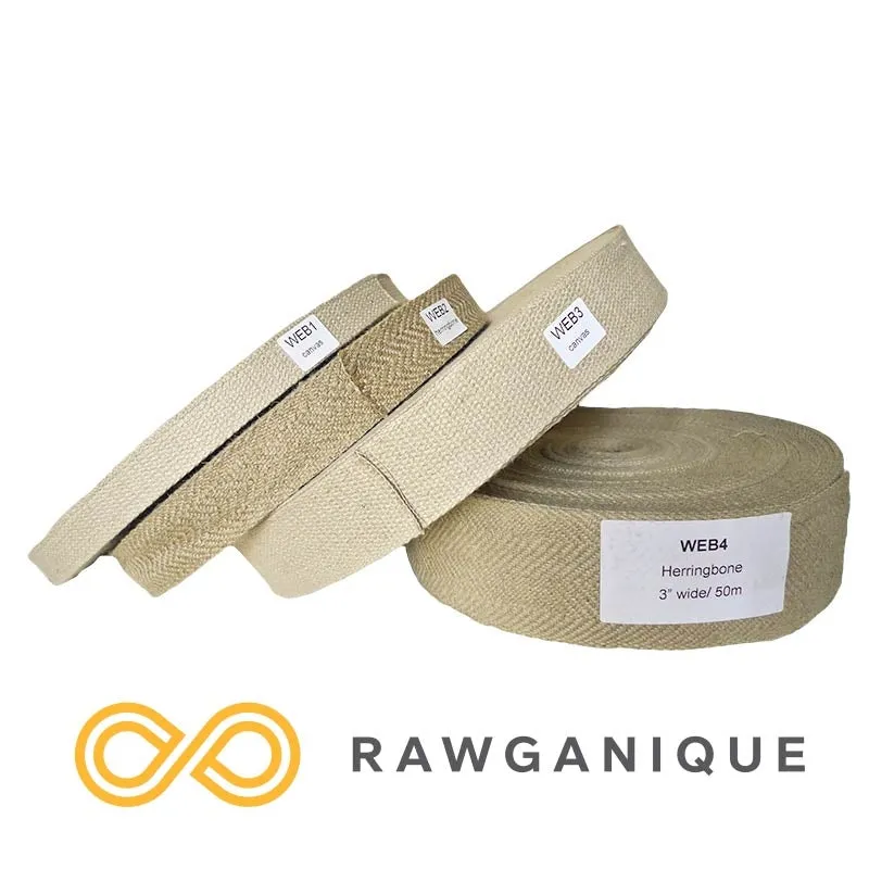 1.5" Hemp Webbing Roll (55 Yards) (~164 feet) (100% Biodegradable)