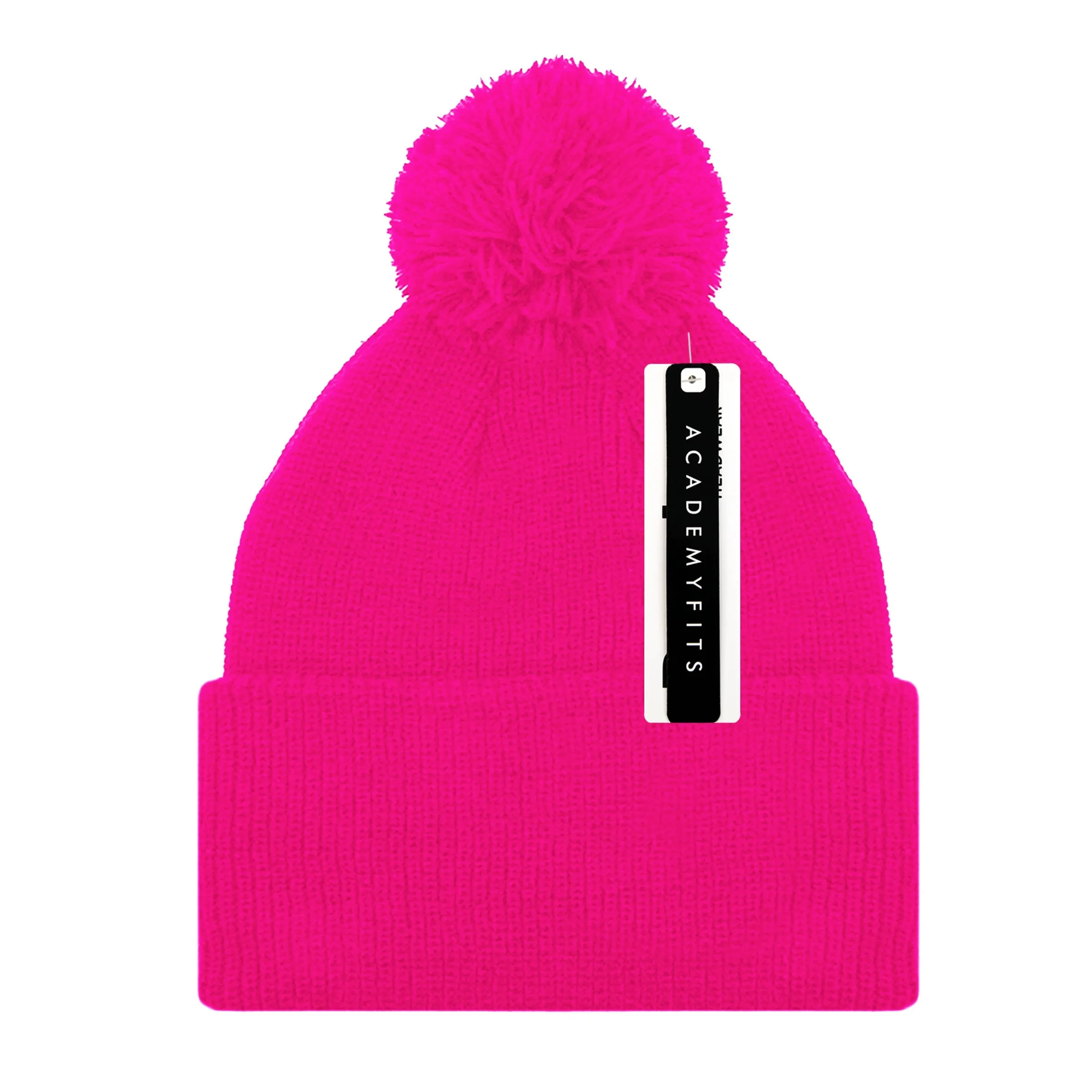 Academy Fits Knit Beanie With Pom Pom Ultra Soft 6013P