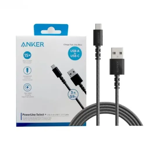 Anker Powerline Select   Usb-A To Usb-C 2.0 Cable 3ft -Black