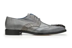 Belvedere - Valter, Genuine Caiman Crocodile and Lizard Dress Shoe - Gray - 1480