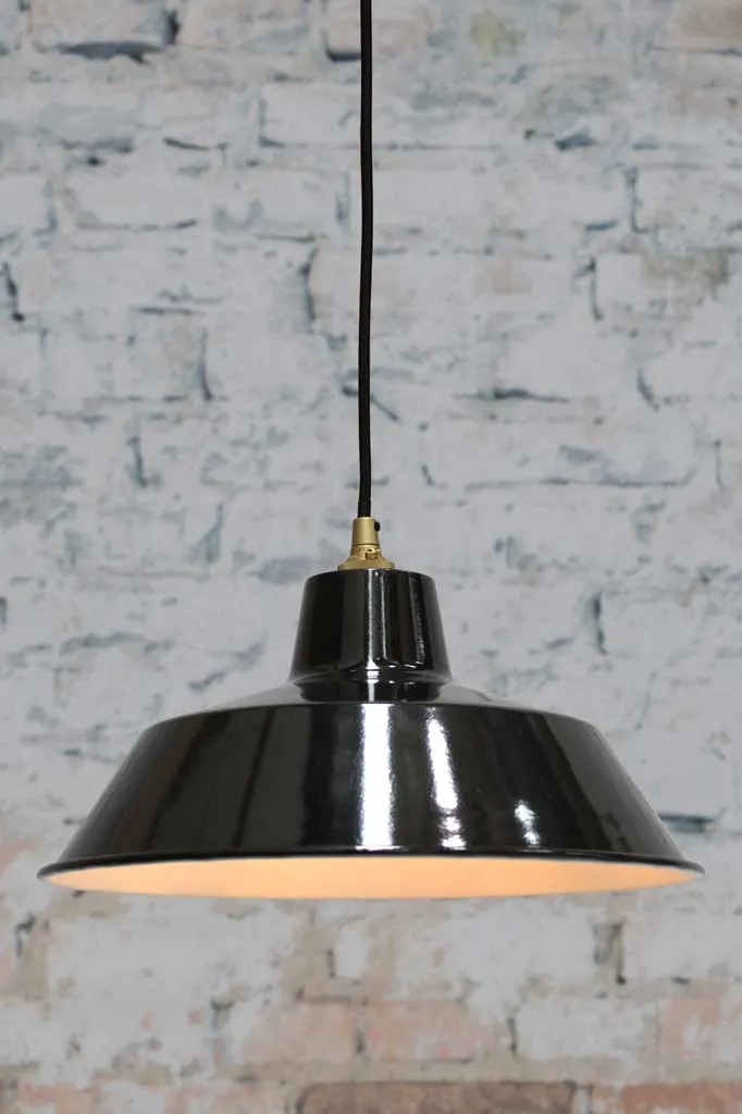 Black Factory Pendant Light