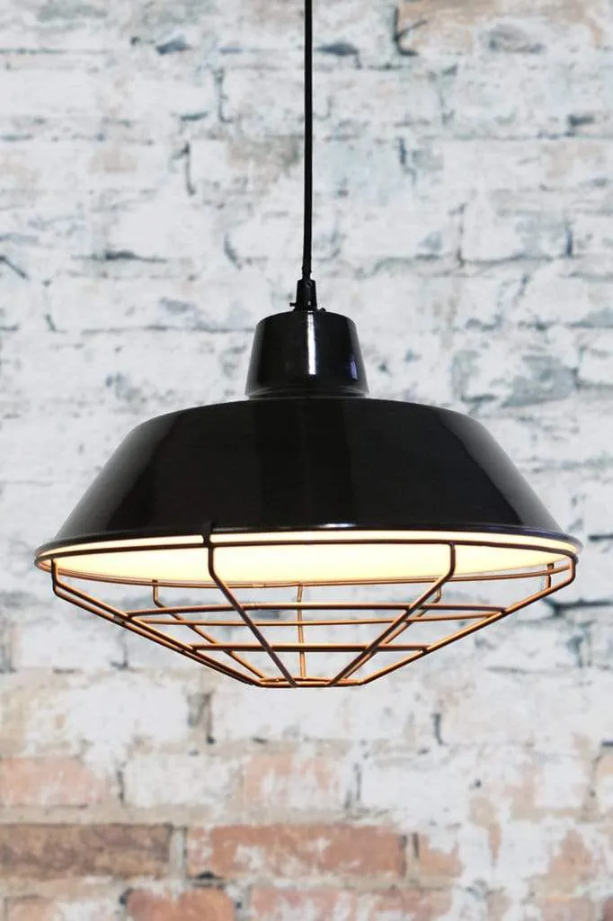 Black Factory Pendant Light