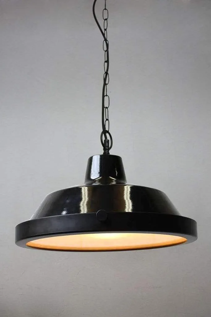 Black Factory Pendant Light