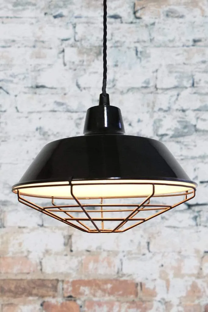 Black Factory Pendant Light