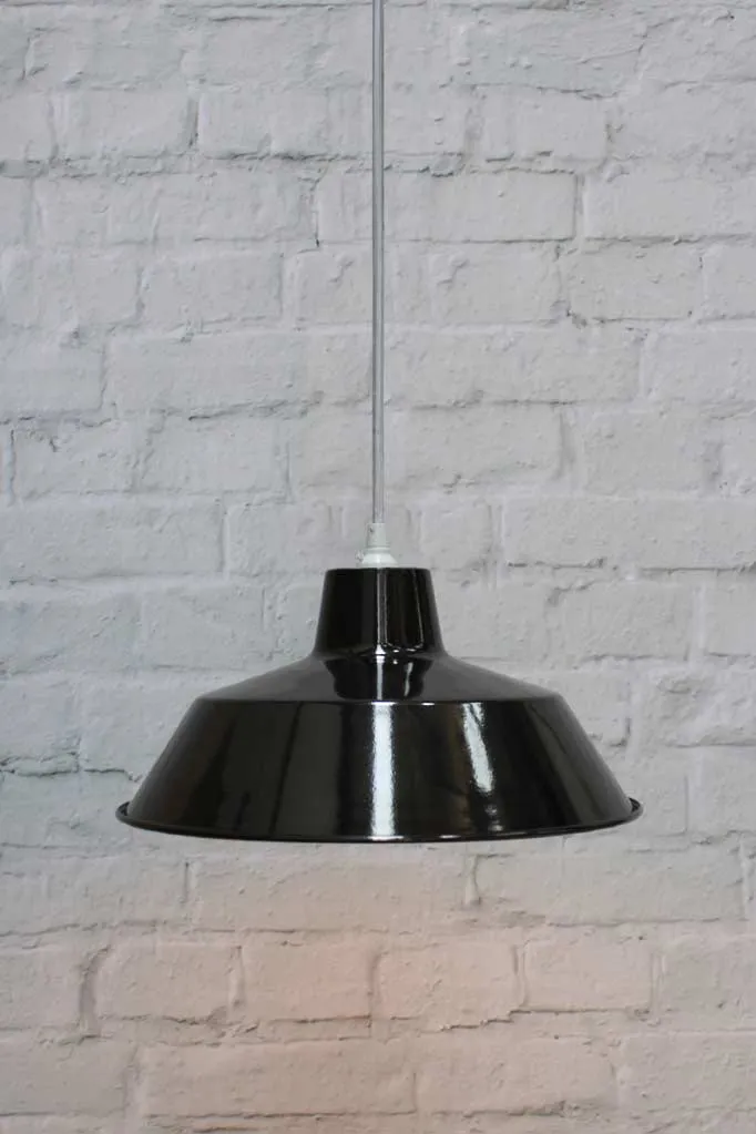 Black Factory Pendant Light