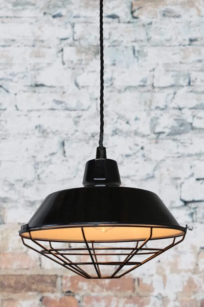 Black Factory Pendant Light