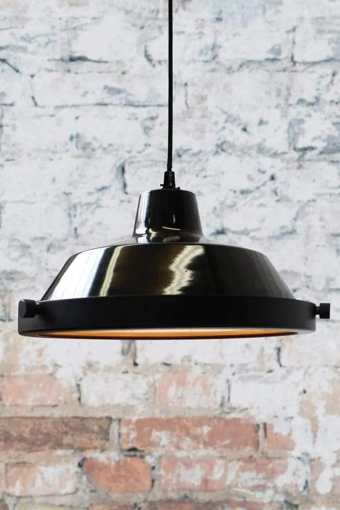 Black Factory Pendant Light