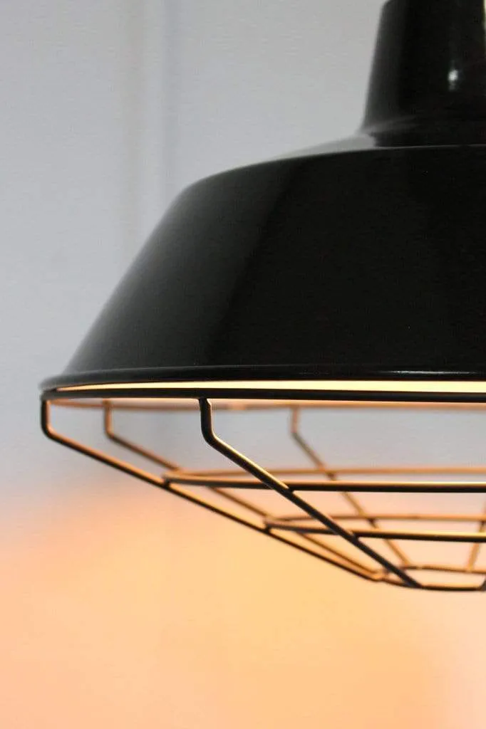 Black Factory Pendant Light