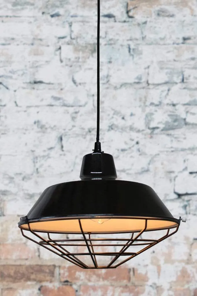 Black Factory Pendant Light