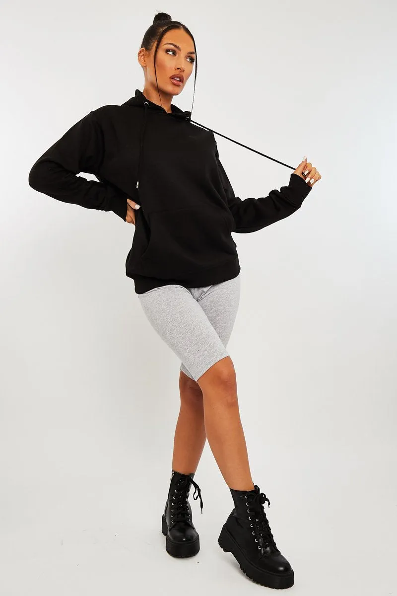 Black Soft Fleece Hoodie - Maia