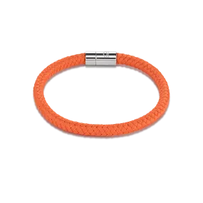 Bracelet textile braided orange