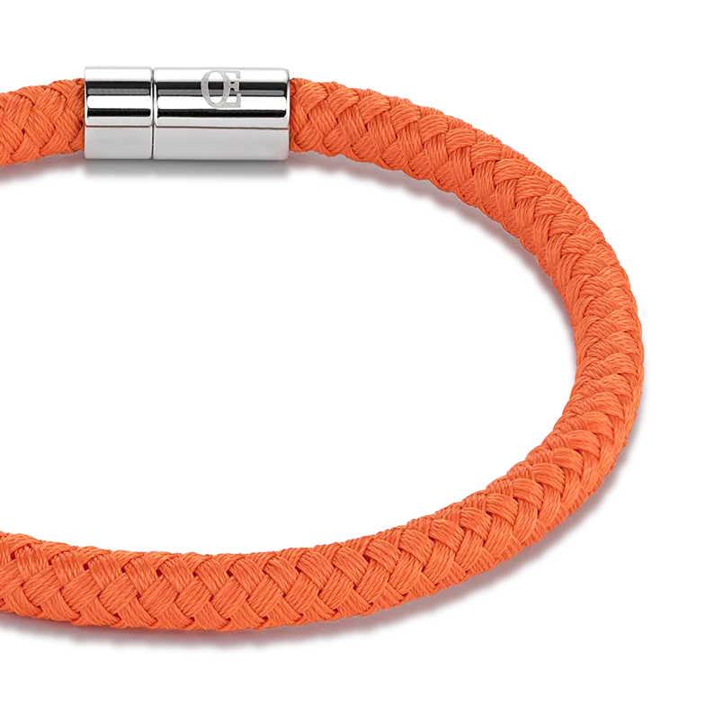 Bracelet textile braided orange