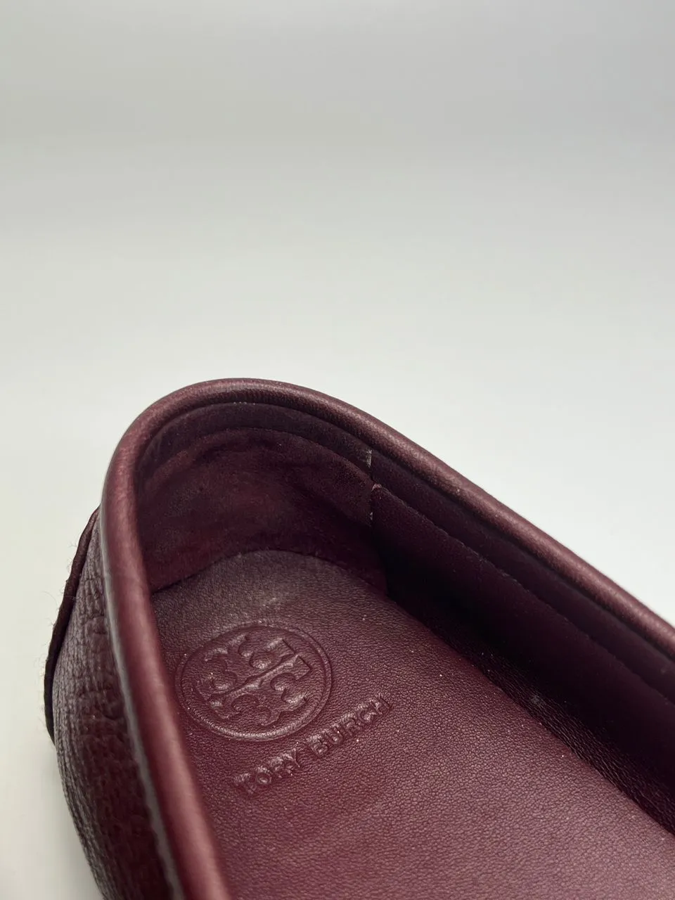 Brighton Burgundy Leather Flat Loafer Slip On Shoes