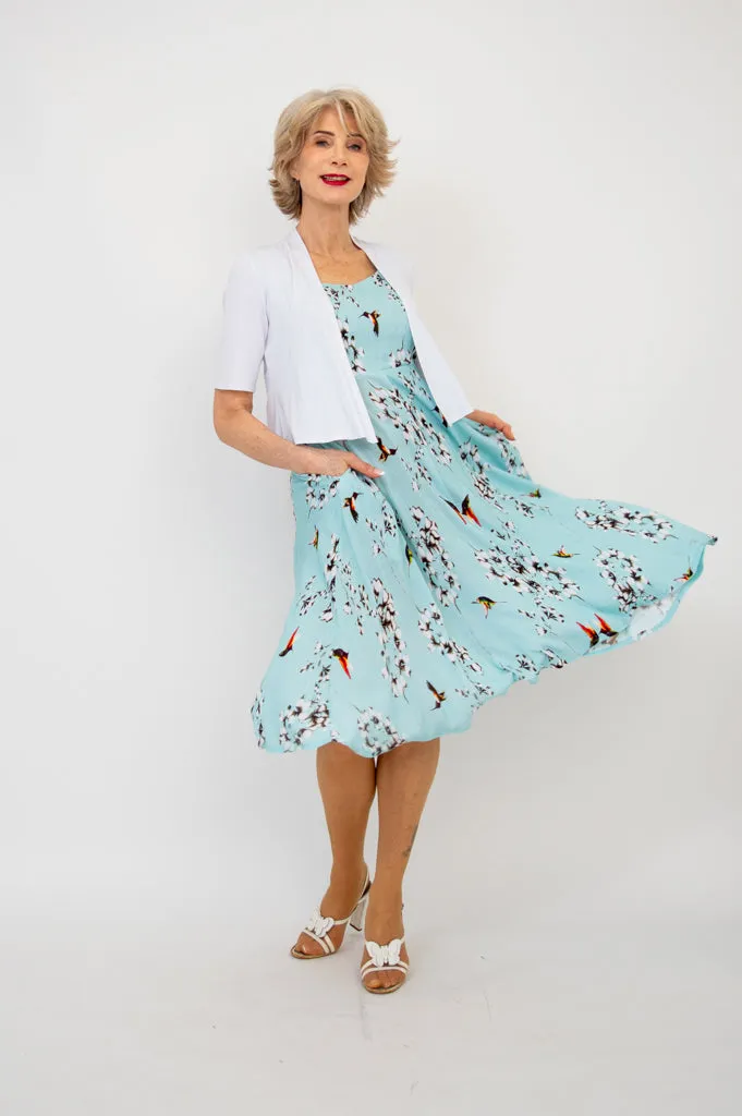 Bristol Dress, Oiseau, Linen Bamboo