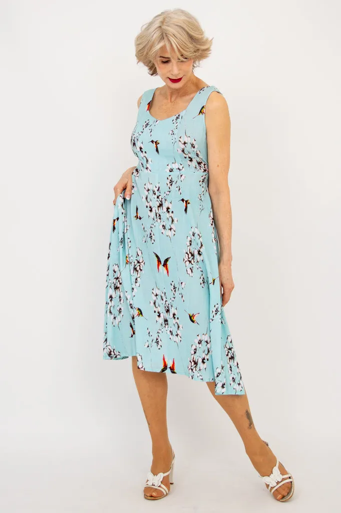 Bristol Dress, Oiseau, Linen Bamboo