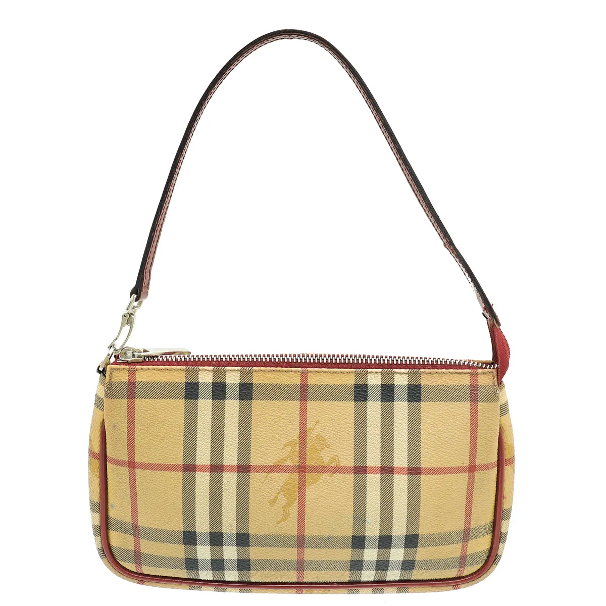 Burberry Bicolor Horse Check Pochette Bag