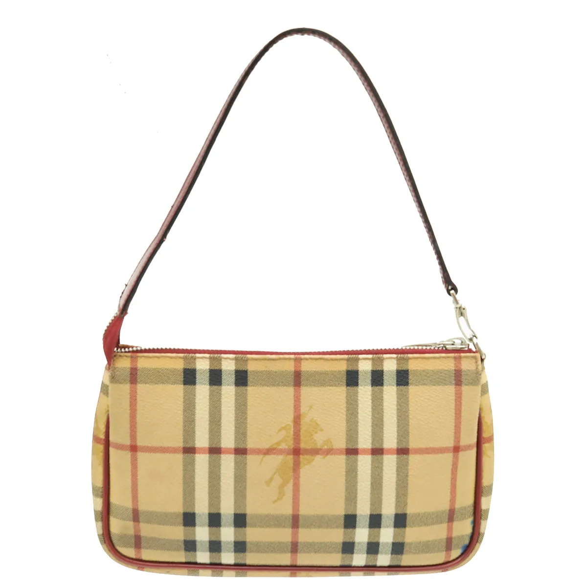 Burberry Bicolor Horse Check Pochette Bag