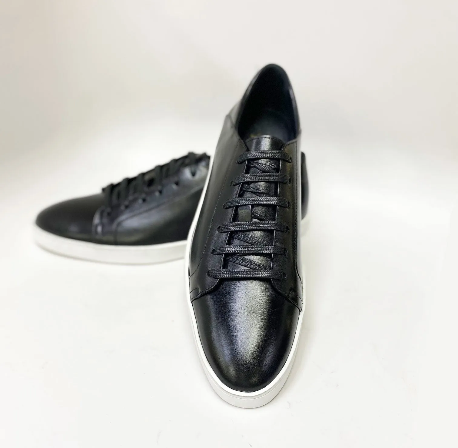 Calfskin Lace-Up Sneaker Black