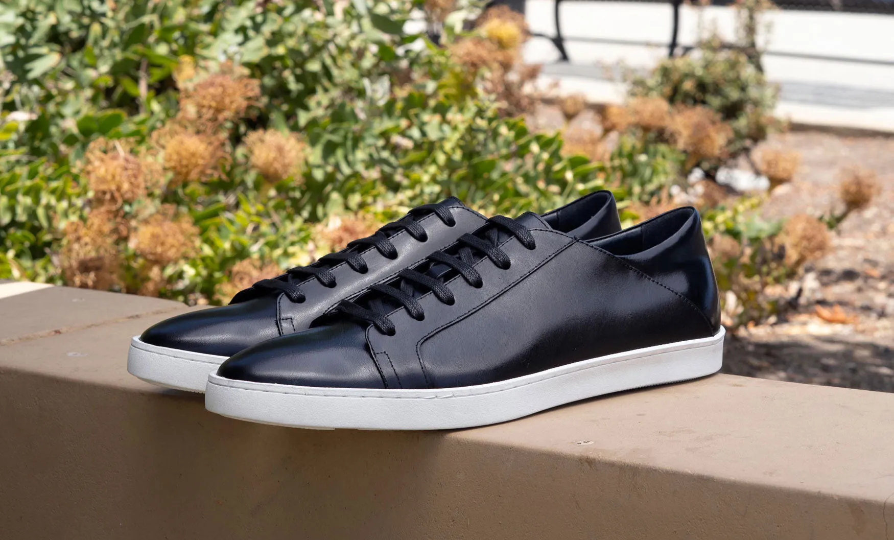 Calfskin Lace-Up Sneaker Black