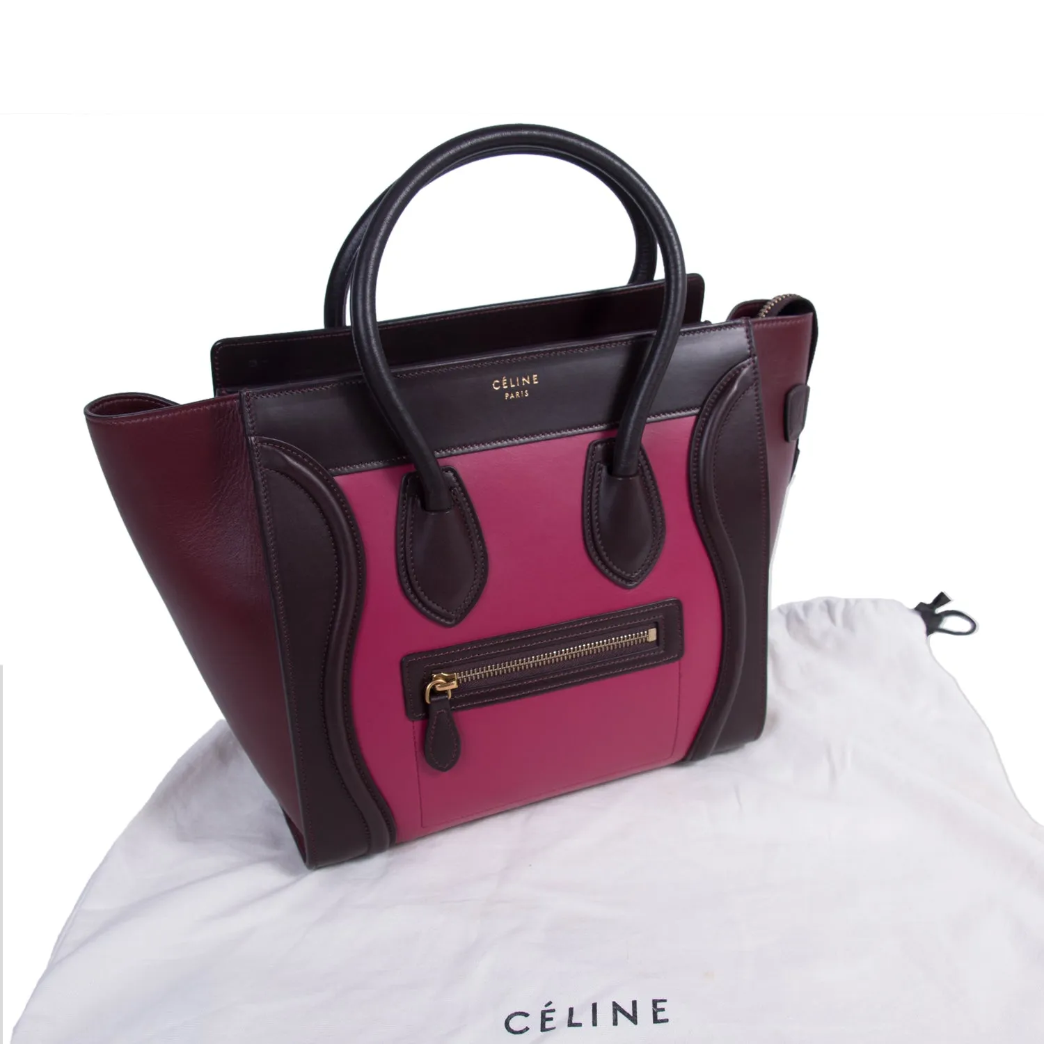 Celine Tricolor Micro Luggage Tote Bag