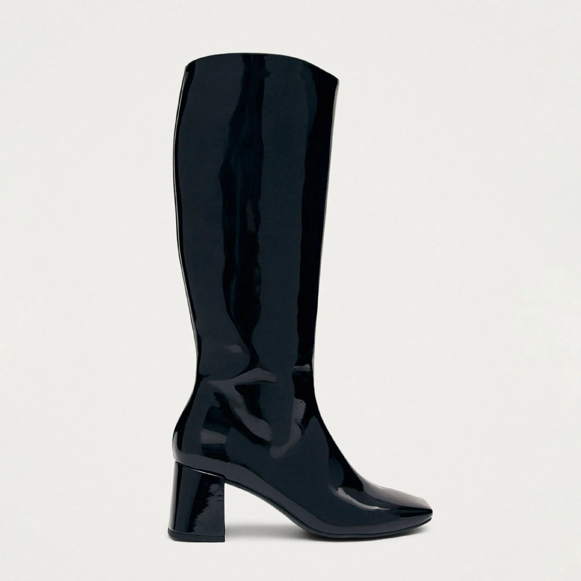 Chalk Onix Black Vegan Leather Boots