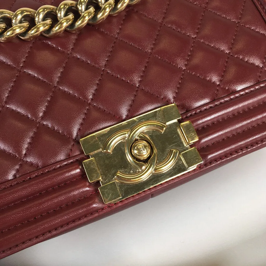 Chanel Boy Bag Burgundy