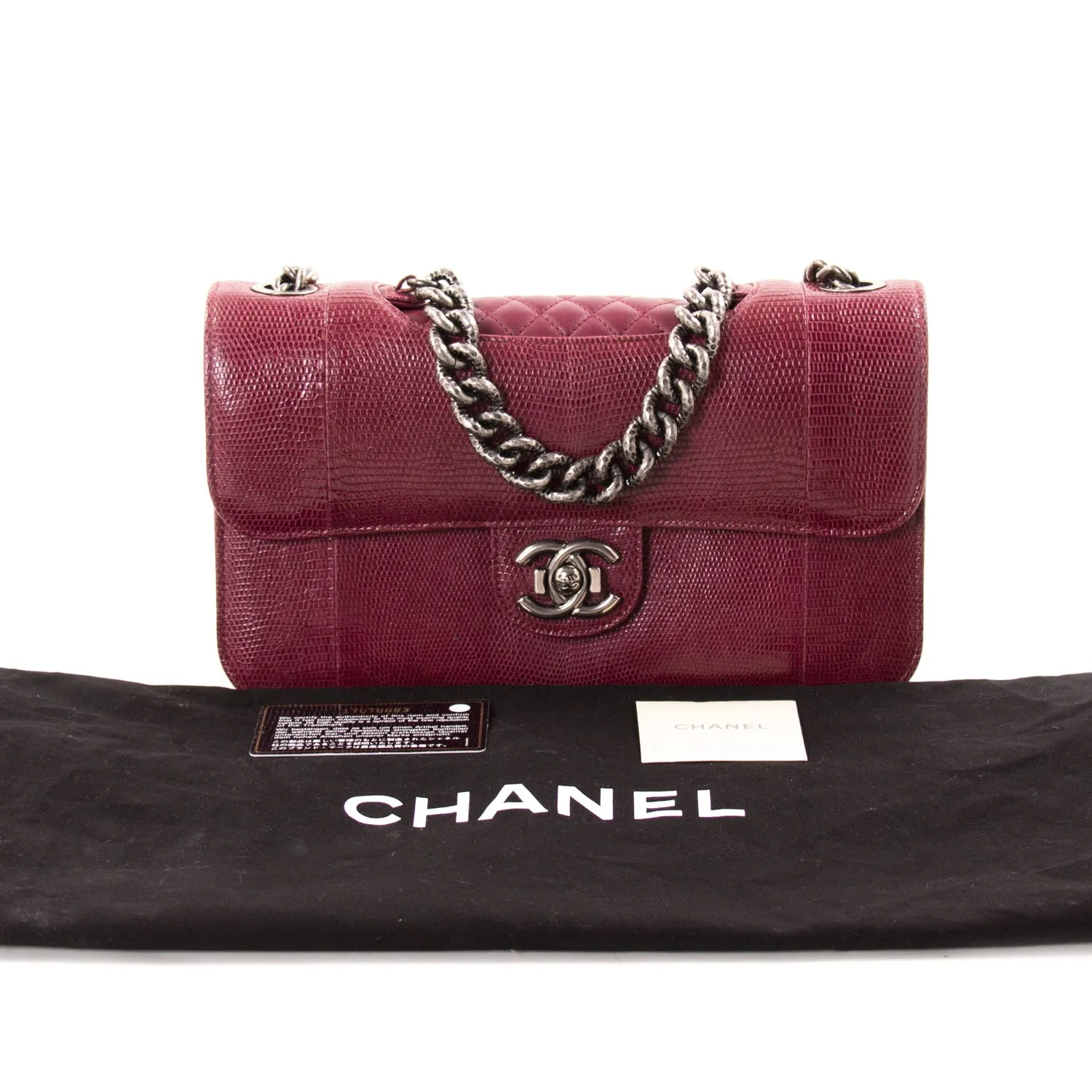 Chanel Lizard Perfect Edge Double Flap Bag