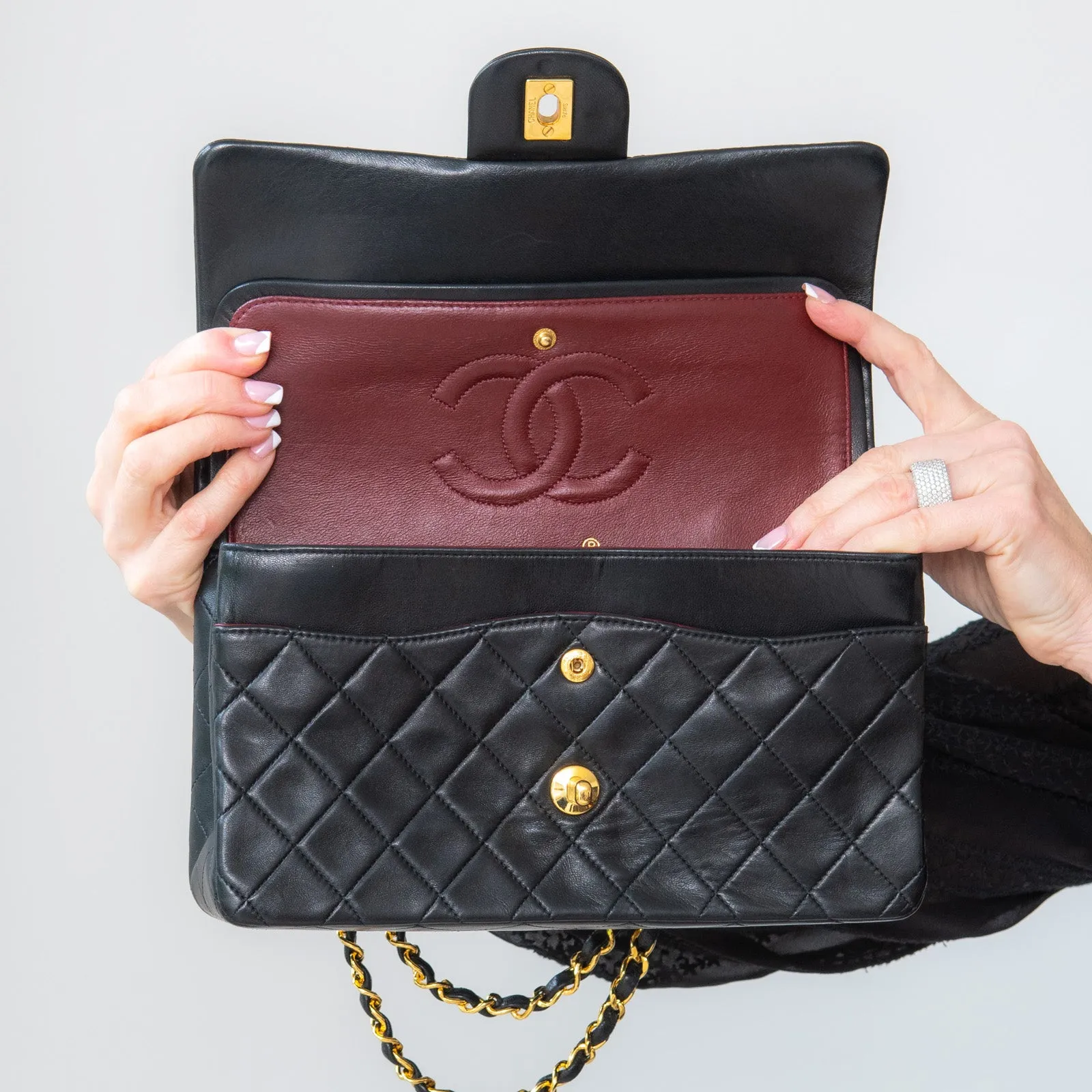 Chanel Vintage Black Medium Classic Double Flap Bag