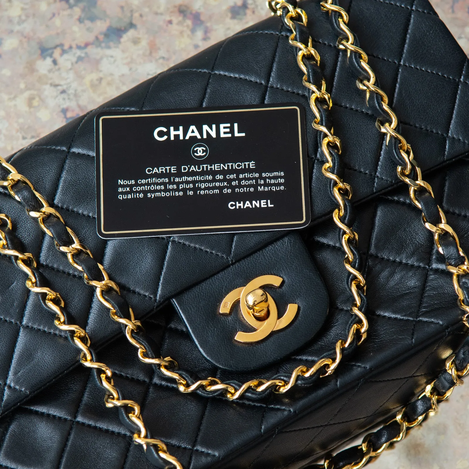 Chanel Vintage Black Medium Classic Double Flap Bag