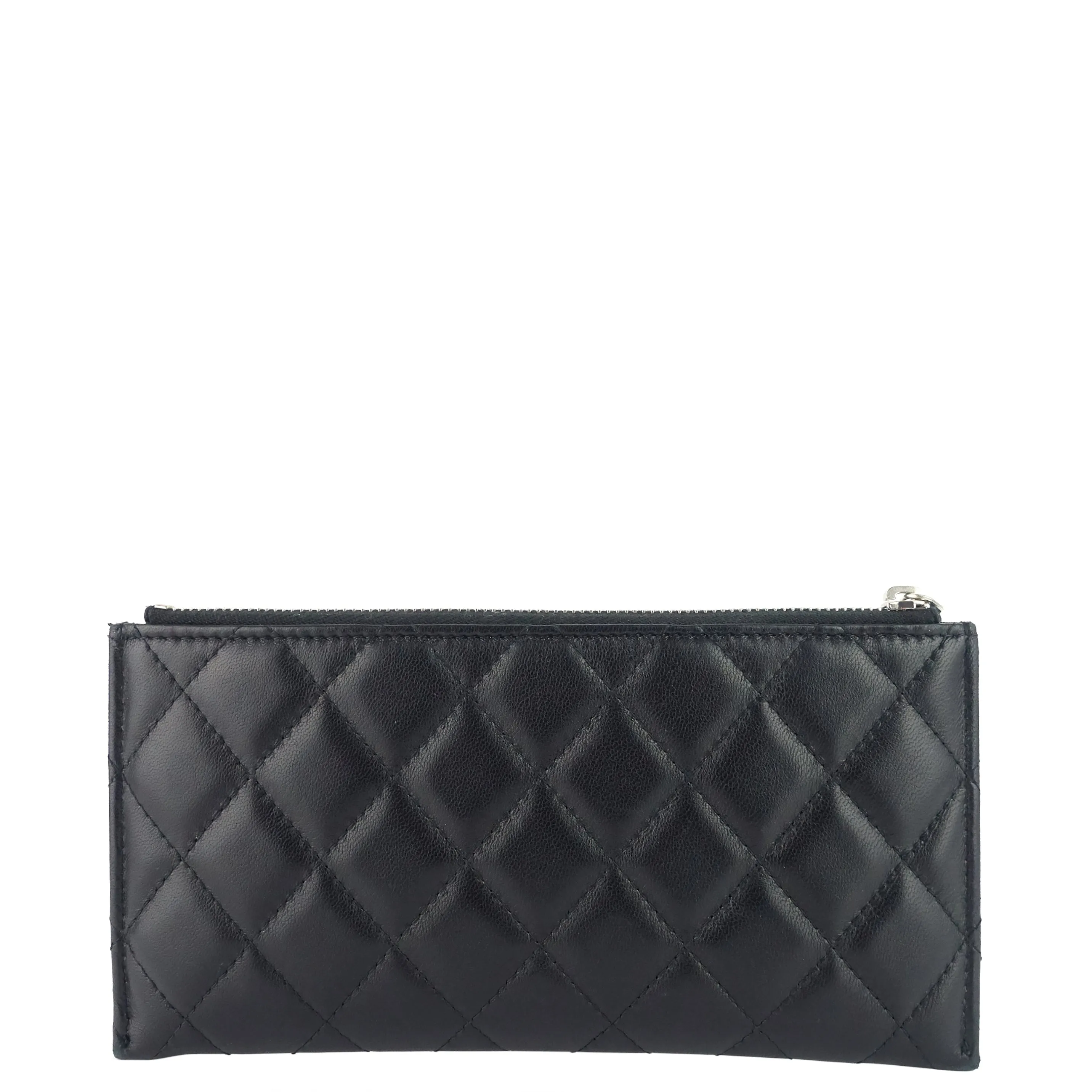 Classic Long Zip Lambskin Leather Wallet