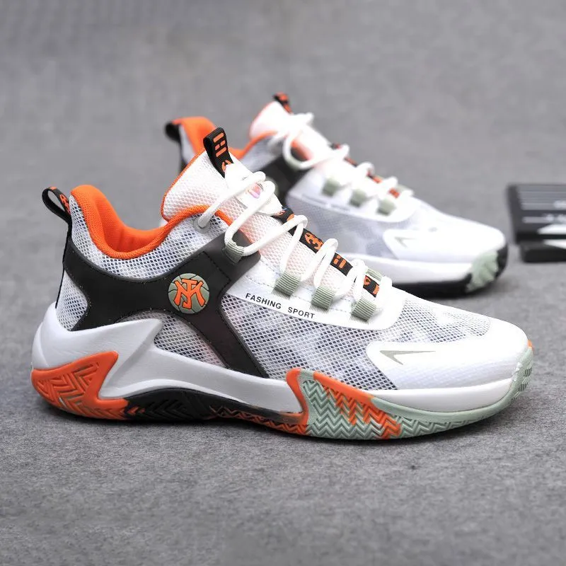 Cool Basketball Shoes Sports Casual Men's Breathable Mesh Korean Cross-border