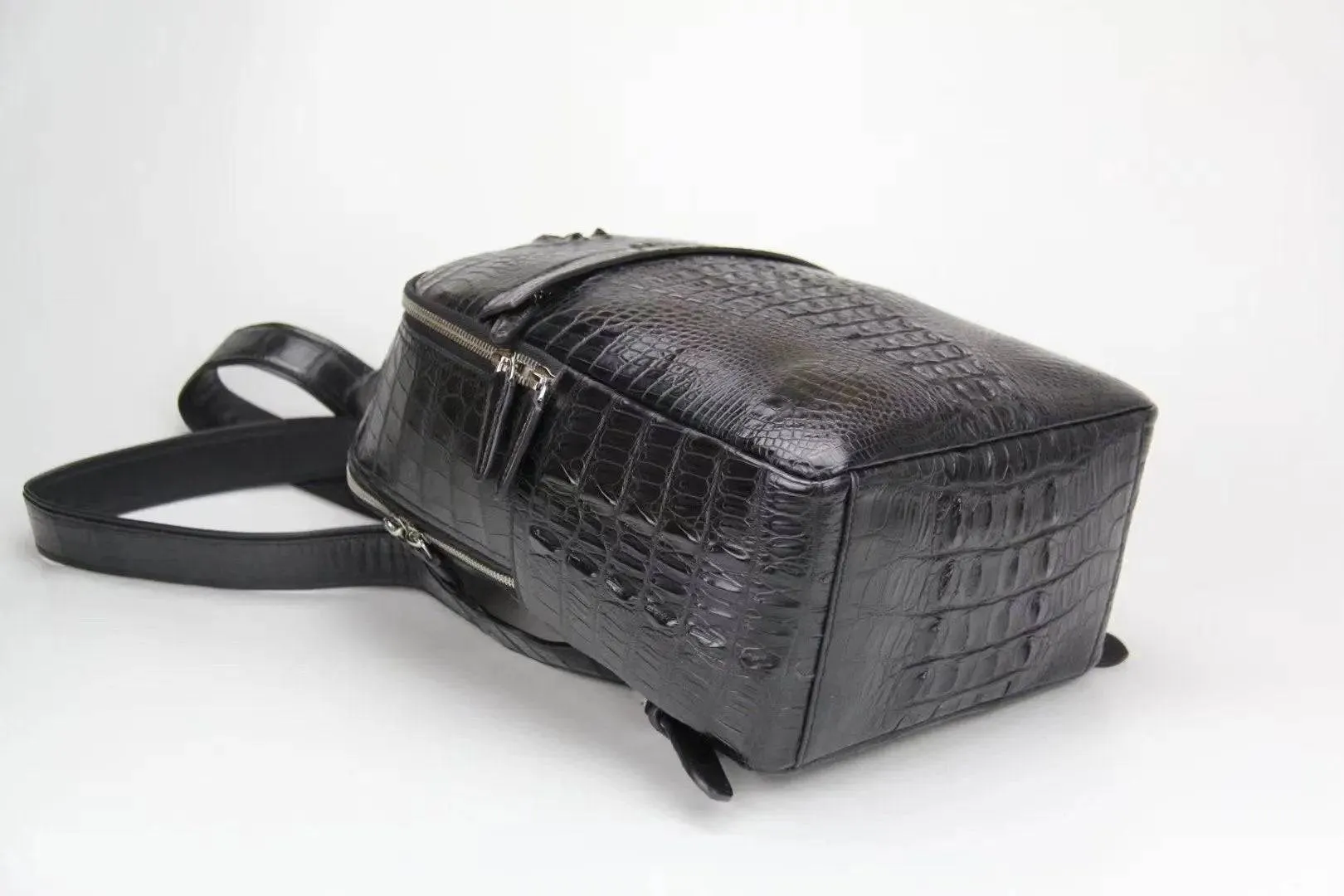 Crocodile Leather Backpack Bag