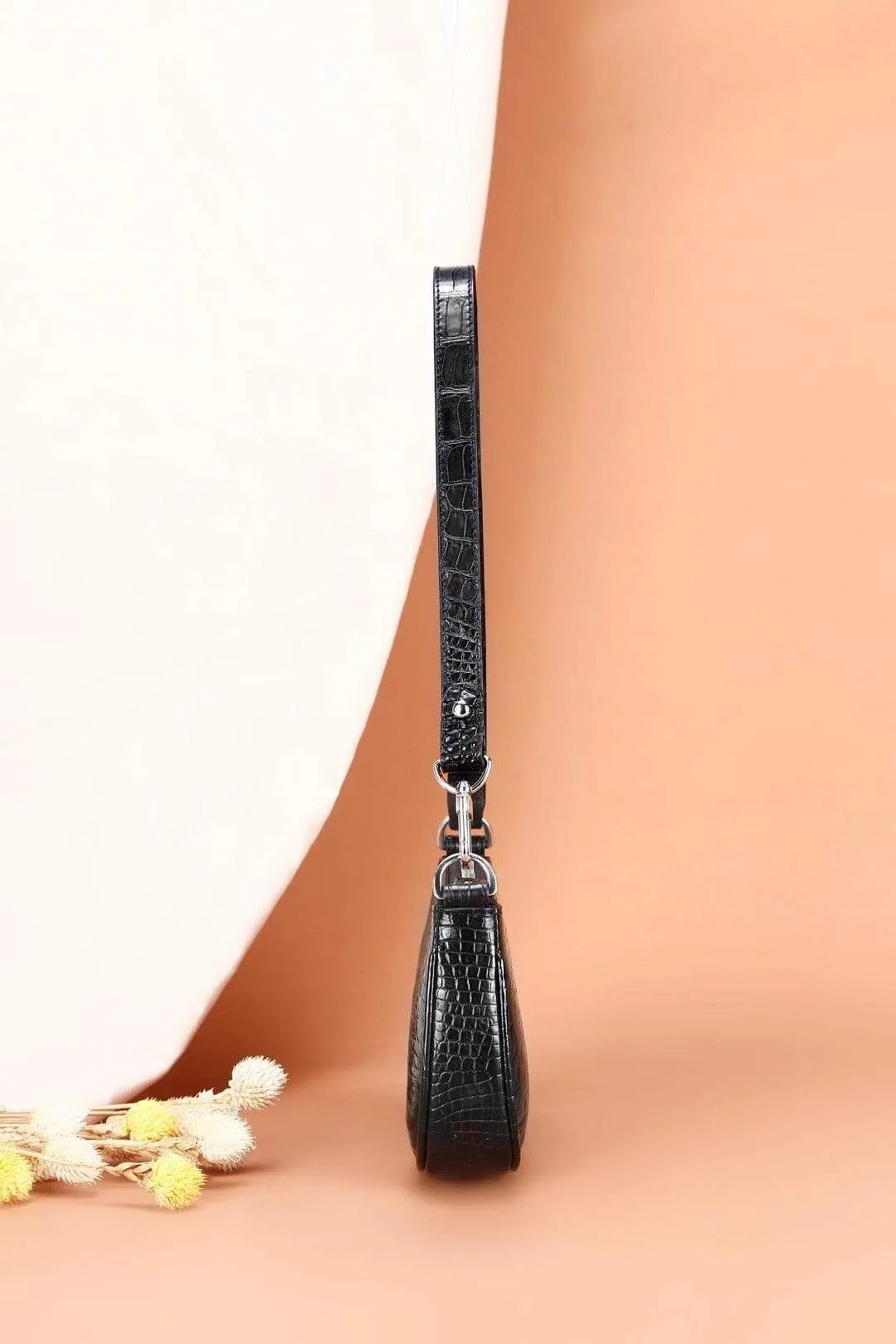 Crocodile Leather Underarm Shoulder bag