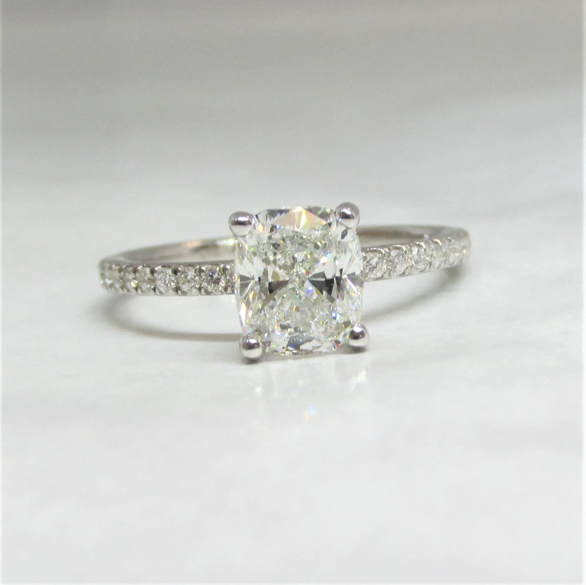 Cushion Lab Grown Diamond Engagement Ring 2.65 CTW