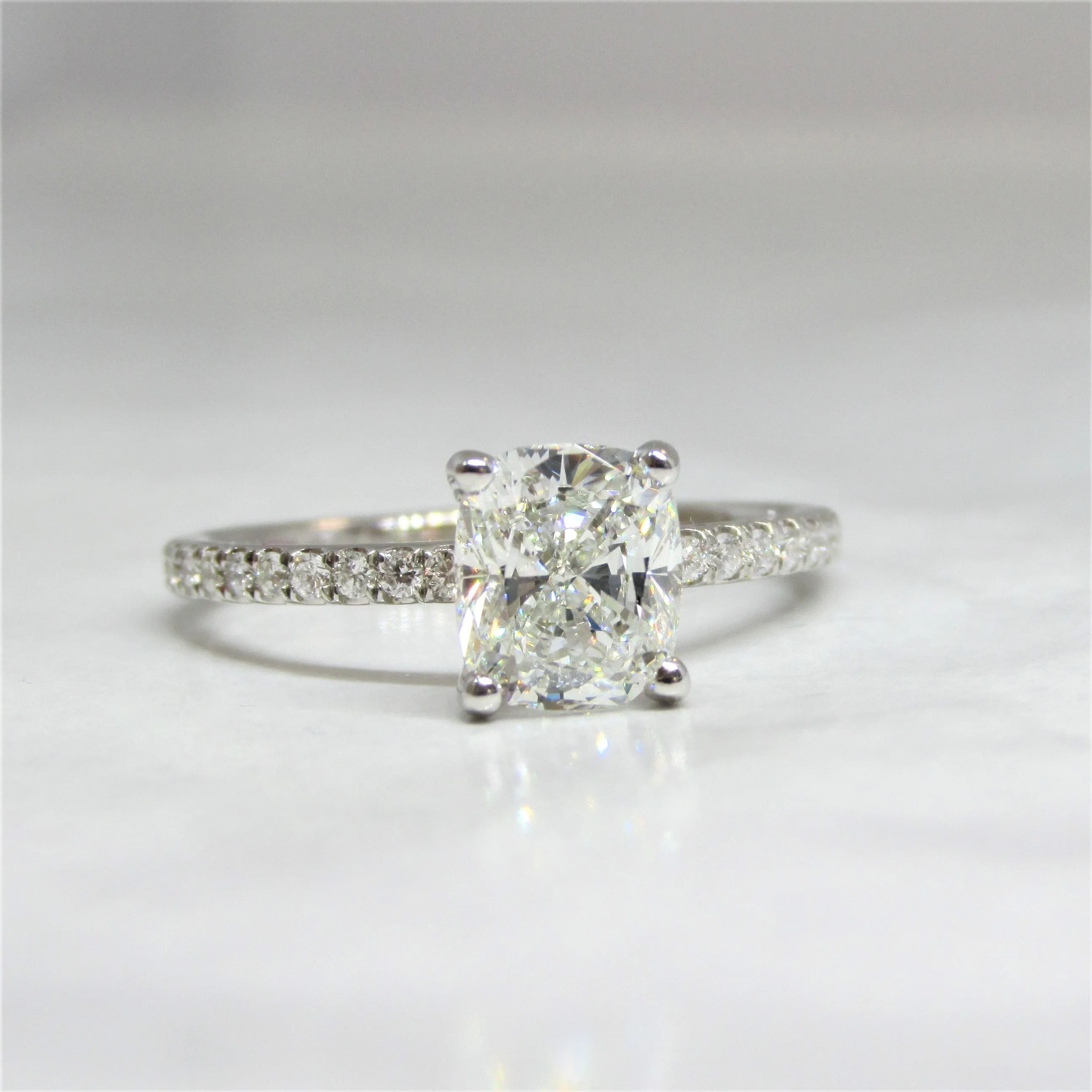 Cushion Lab Grown Diamond Engagement Ring 2.65 CTW