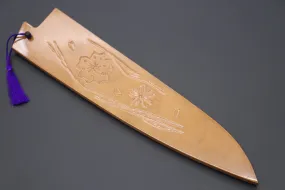 Custom Handmade Carved Wooden Saya for Gyuto 240mm (Sakura, WS-240-10)