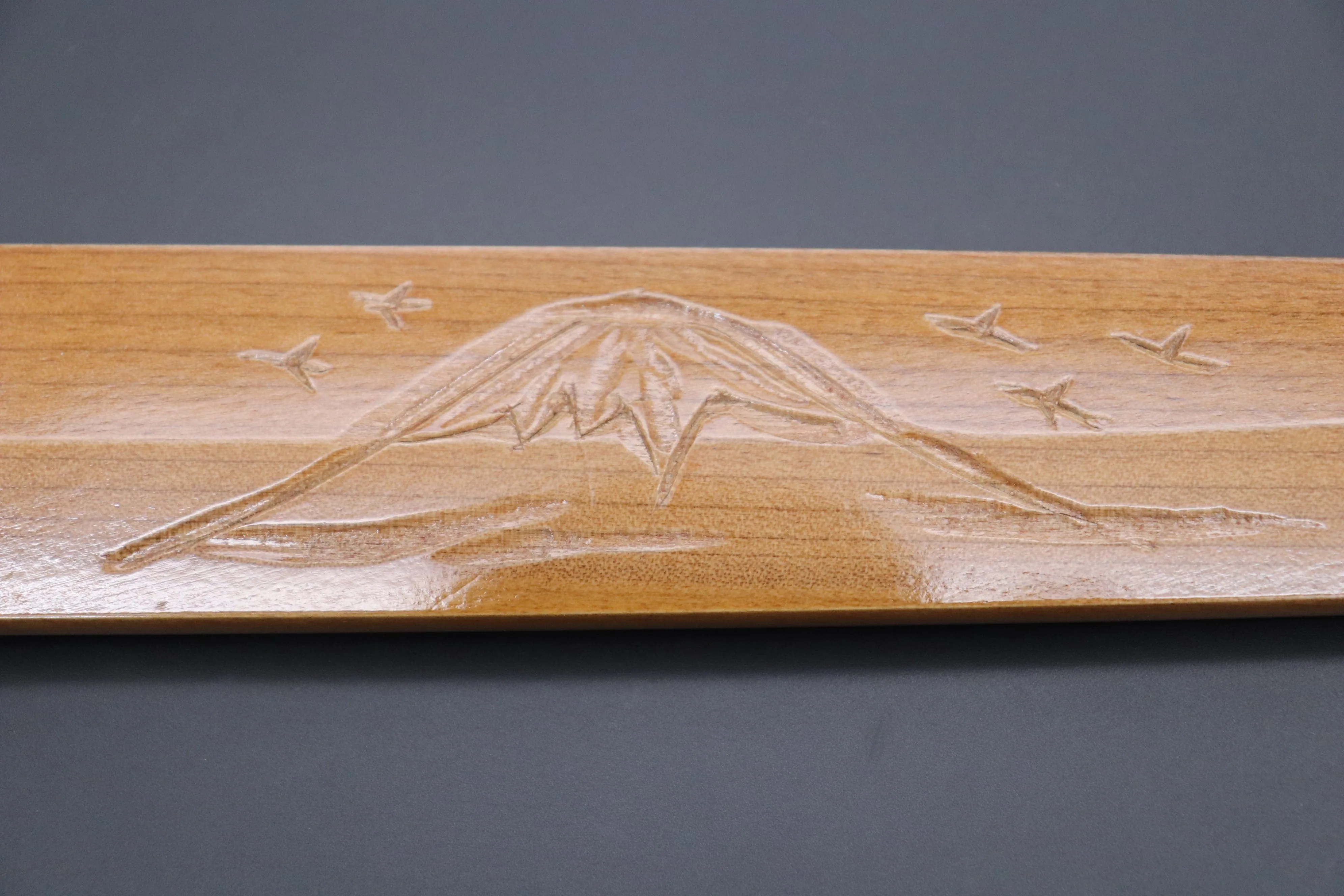 Custom Handmade Carved Wooden Saya for Yanagiba 300mm (Mt.Fuji, WS-Y300-10)