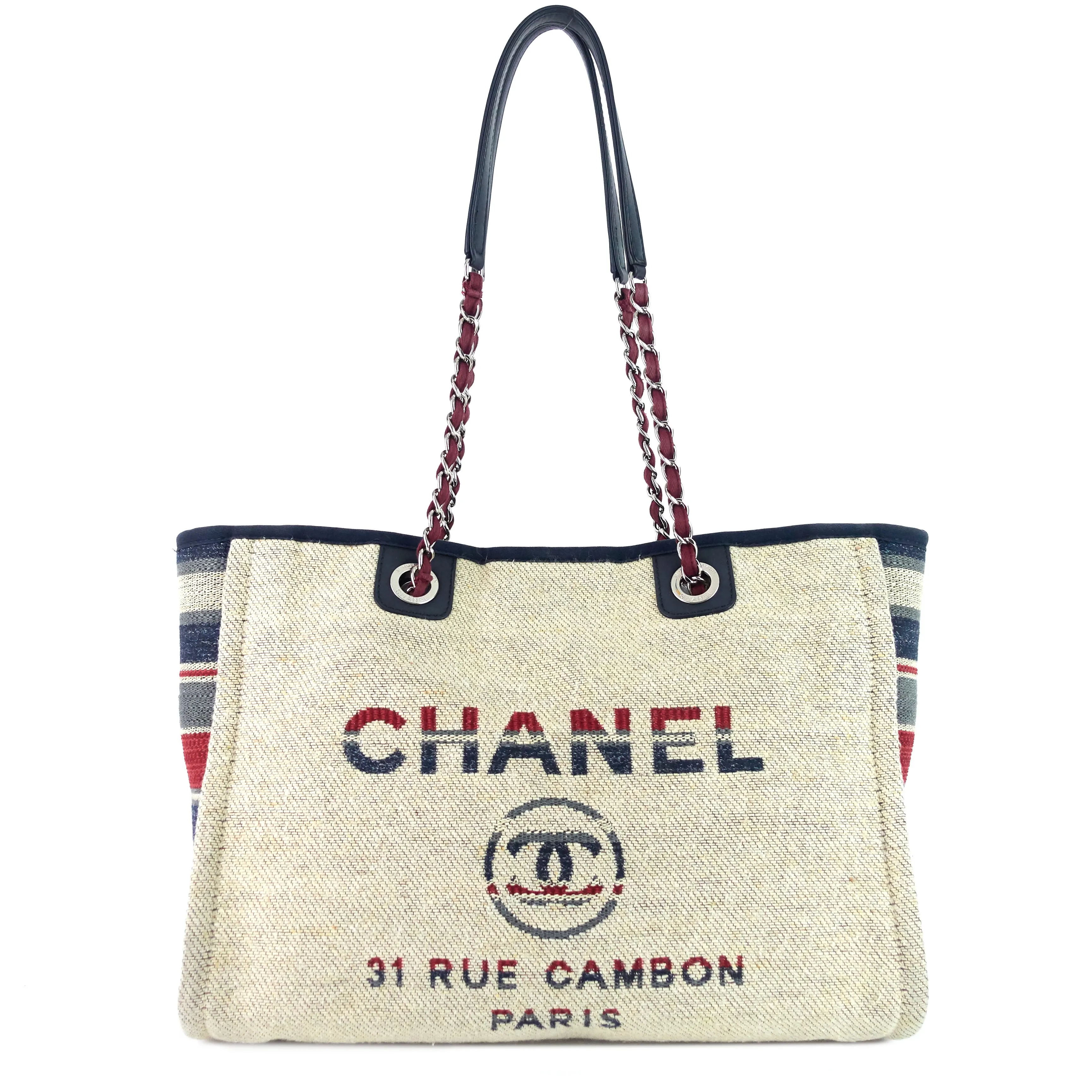 Deauville Small Canvas Shopping Tote Bag