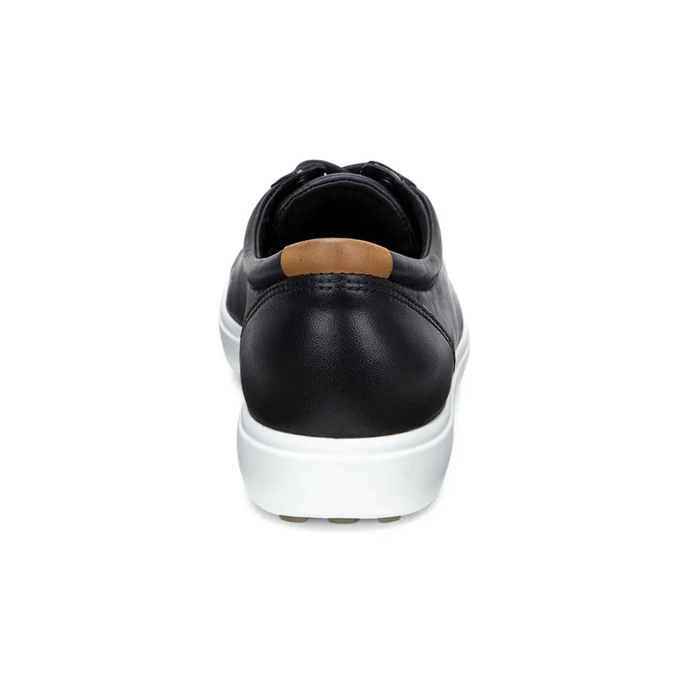 Ecco Soft 7 Black Leather Sneaker (Women's)