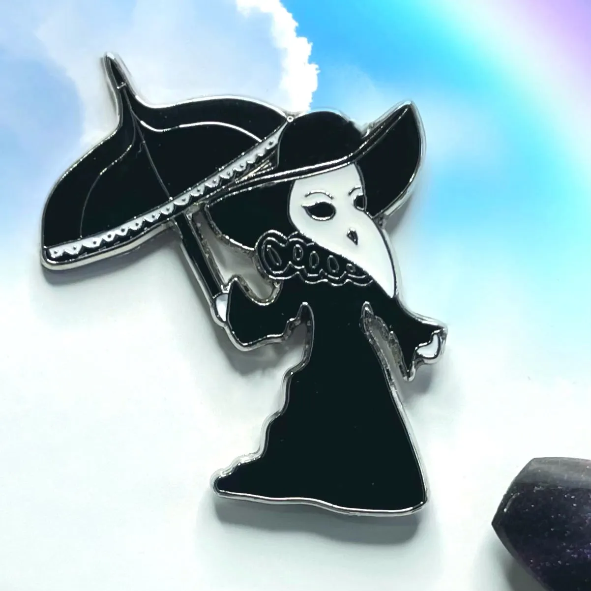 Elegant Female Plague Doctor pin