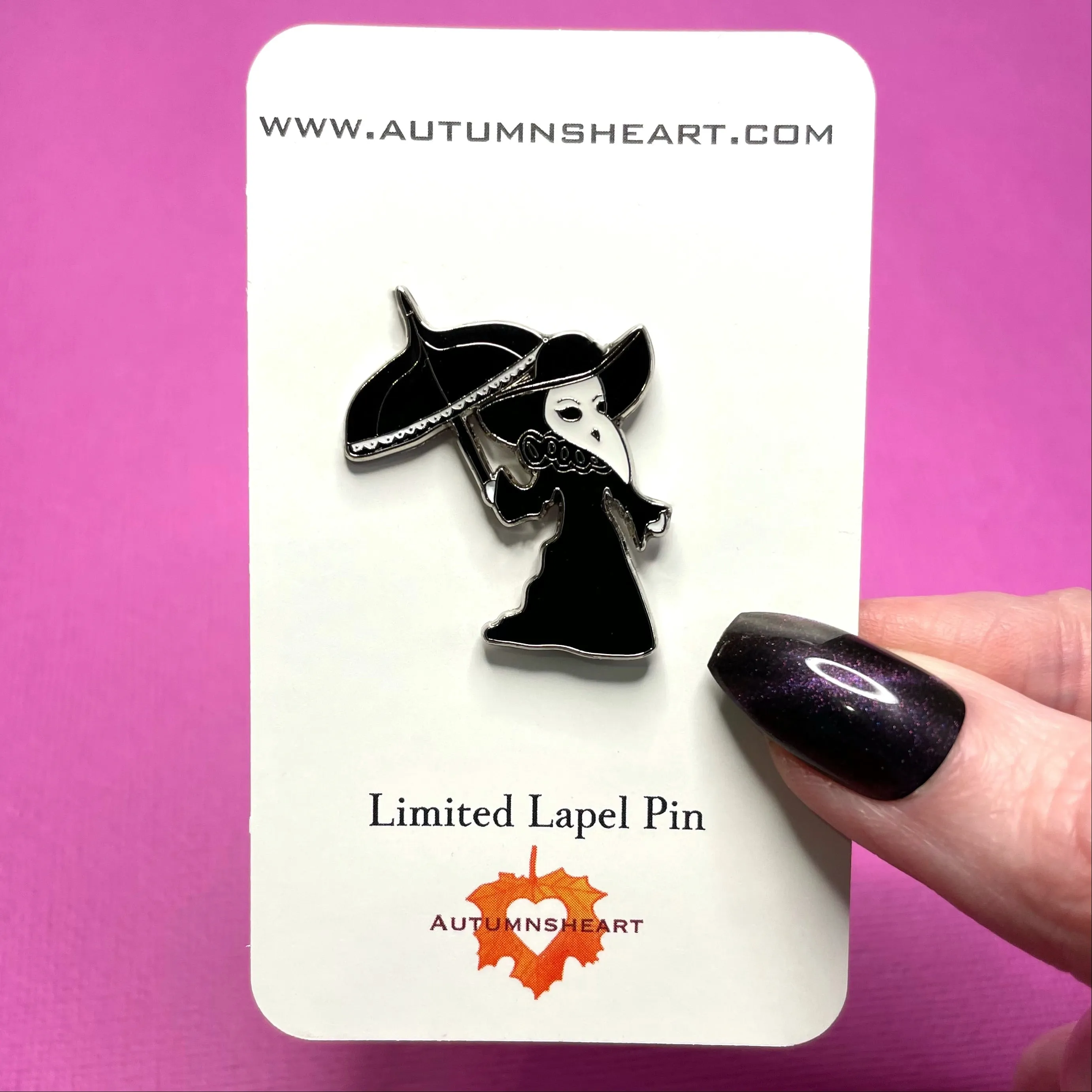 Elegant Female Plague Doctor pin