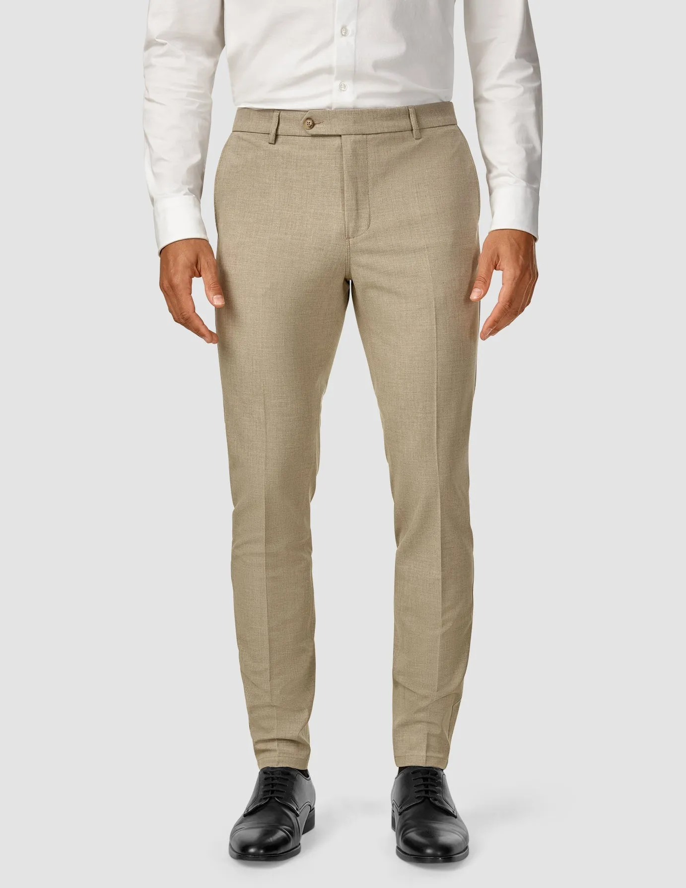 Essential Suit Pants Slim Beige Melange