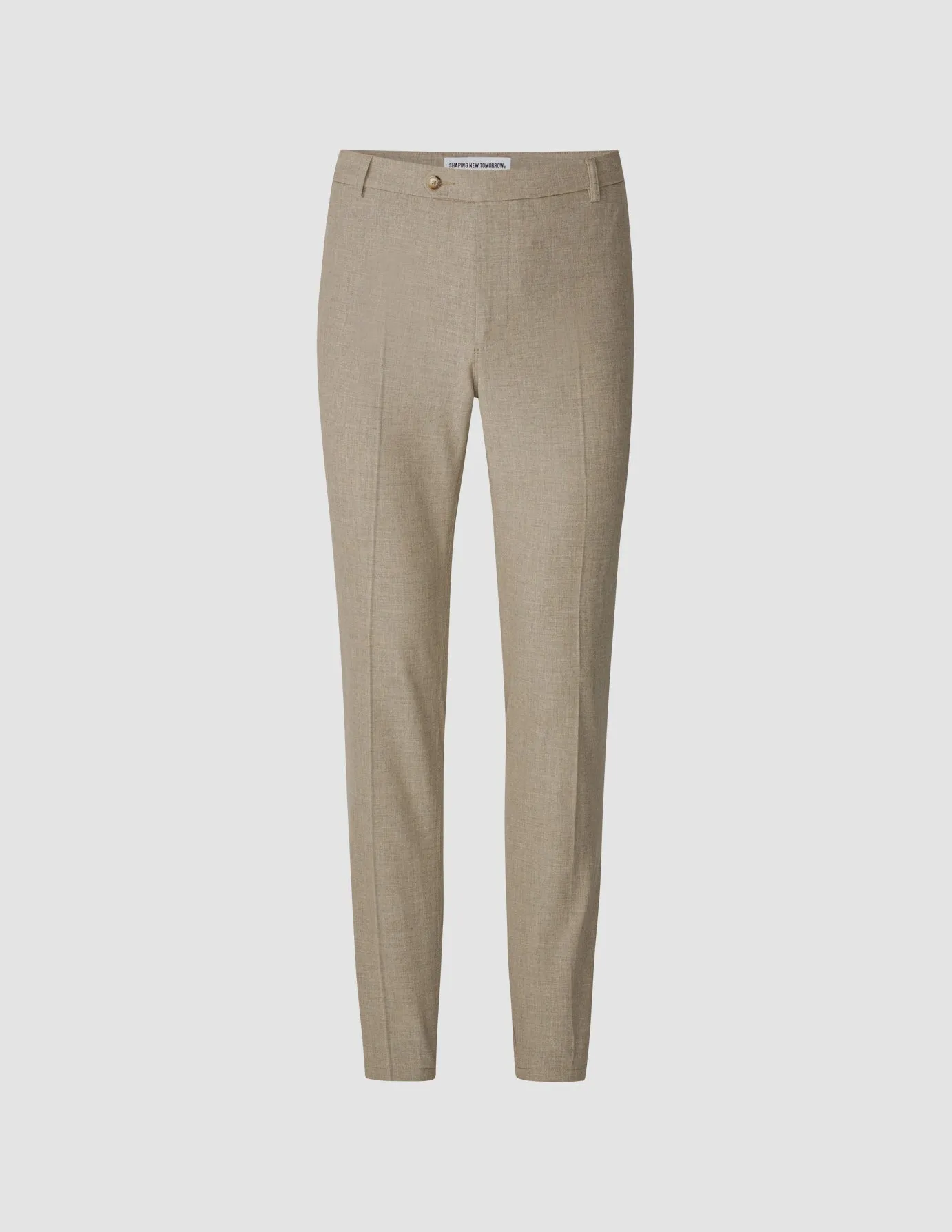 Essential Suit Pants Slim Beige Melange