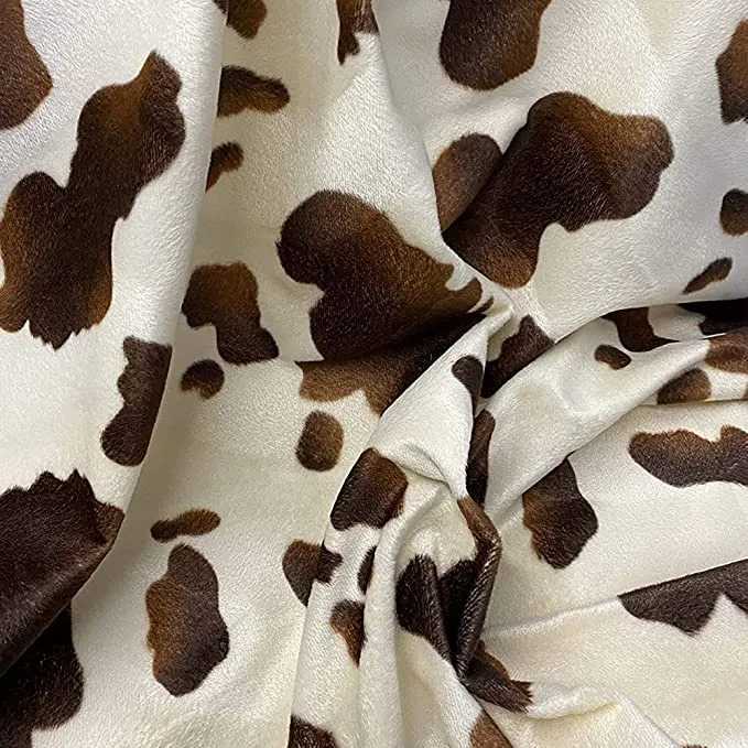 FabricLA Velboa S-Wave Short Pile Faux Print Fabric Material by The Yard | Pony