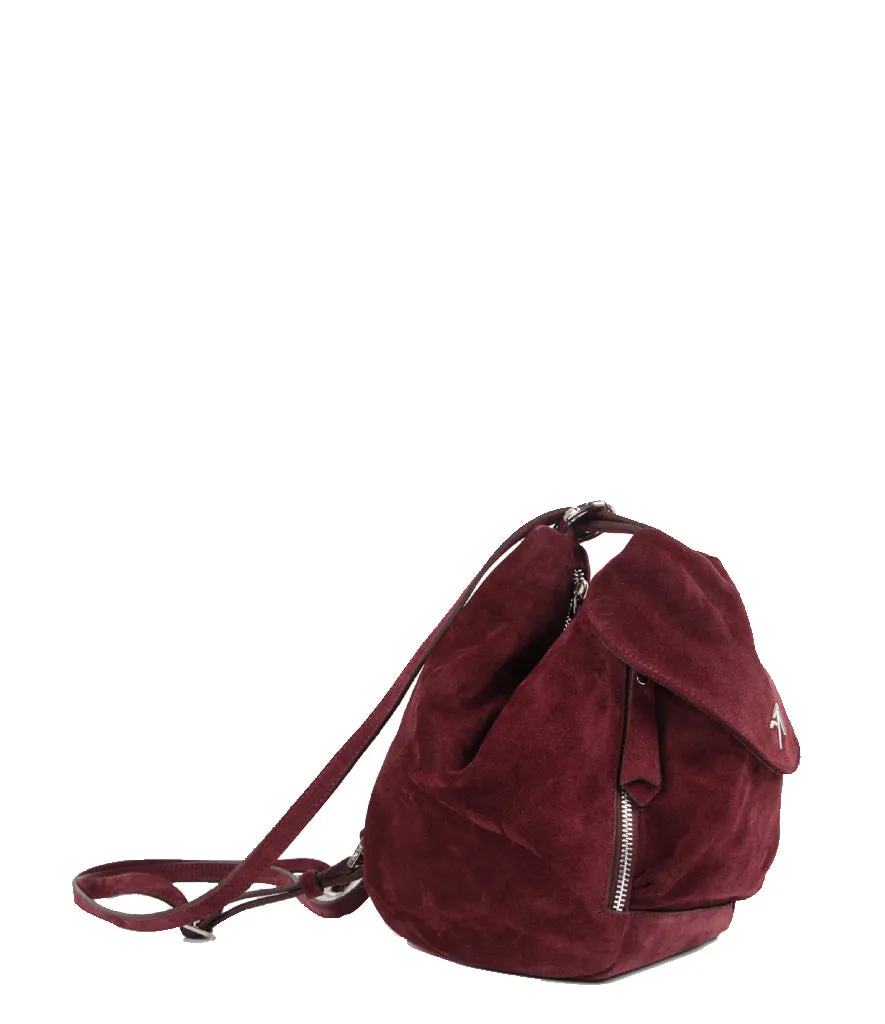 Fernweh Backpack Suede, Burgundy