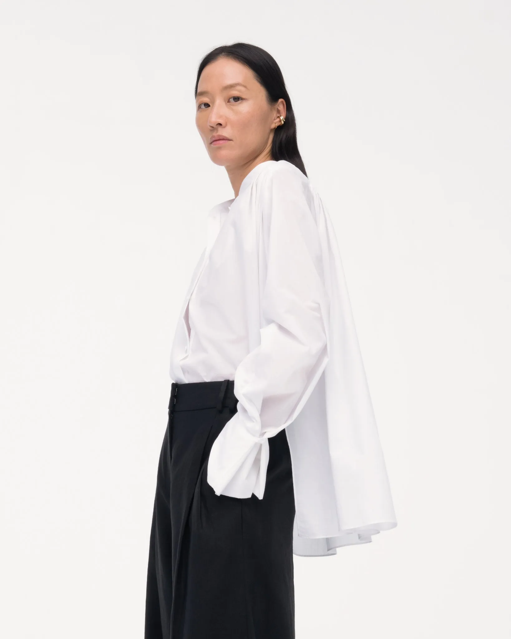 Gathered Voile Blouse