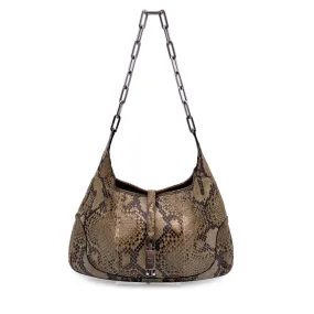 Gucci Beige Leather Jackie Hobo Shoulder Bag with Chain Strap