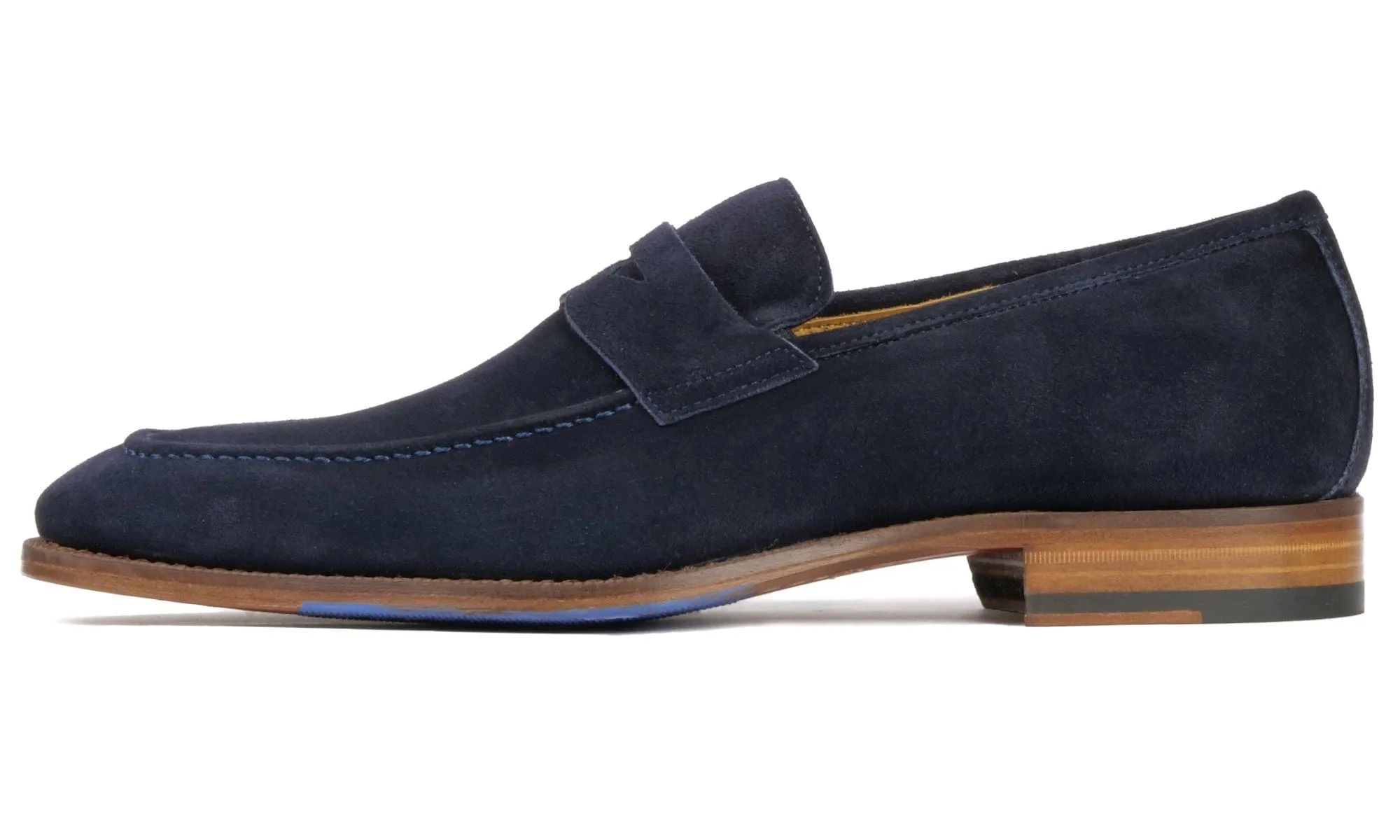 Hampton Penny Loafer Navy Blue Suede