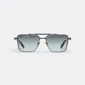 Hera - Matte Black/Matte Yellow Gold-Dark Grey Gradient Lenses